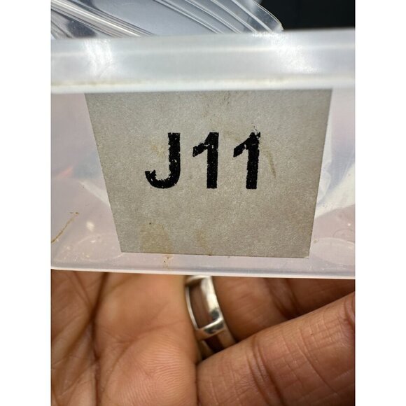 3/$30 Vintage Rainbow Flake Earrings Gold Tone Studs Iridescent Foil Cabochons - Picture 9 of 10